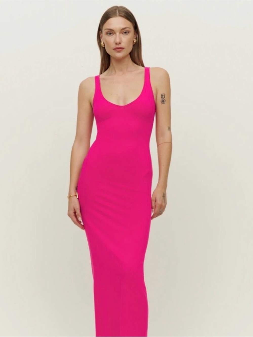 Reformation Hot Pink Knit Dress